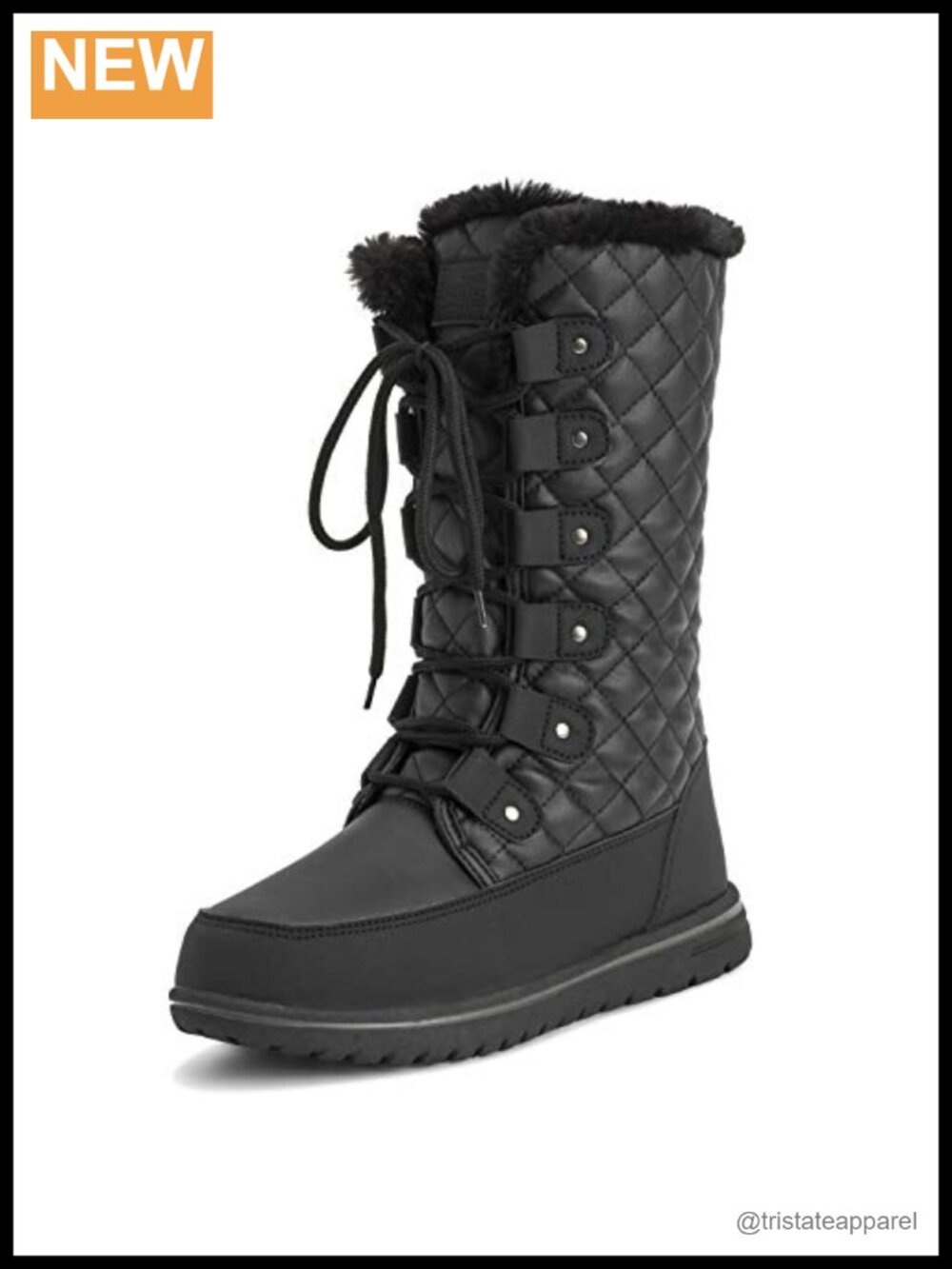 POLAR Women's Waterproof Winter Snow Boots Fur Lined Knee High